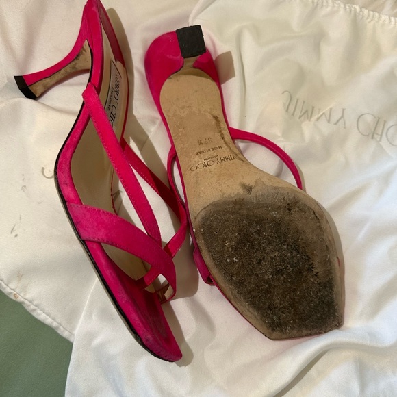 Jimmy Choo Maelie pink suede Barbie kitten heel - Picture 4 of 5